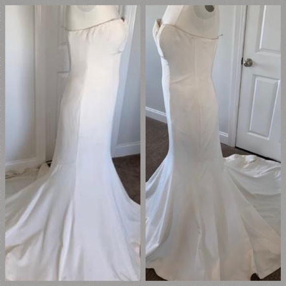 Nicole Miller Dakota Strapless Wedding Gown 10 - Picture 3 of 8